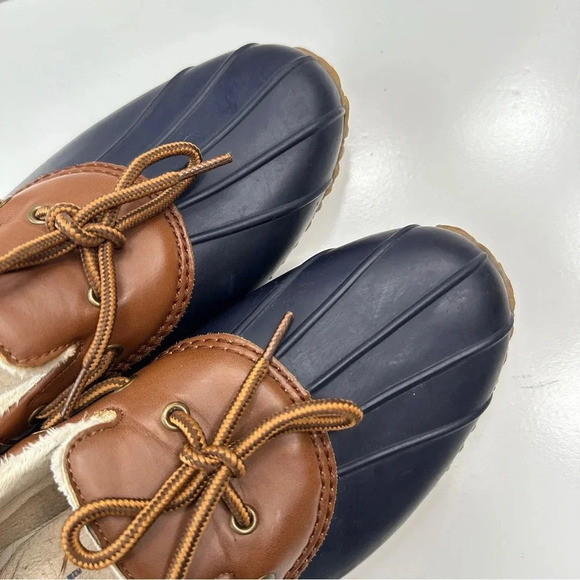 JBU Gwen Garden Ready Duck Shoes Women's Size 9M Waterproof Blue‎ Tan - Picture 5 of 10